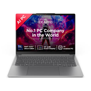 Lenovo IdeaPad Pro 5 Intel Core Ultra 9 285H (32GB RAM/1TB SSD/14 inch (36.83cm)/2.8K OLED/AI PC/Windows 11/Office Home 2024+Lenovo AI Now/1Yr ADP Free/3 Mon. Game Pass/Grey/1.4Kg), 83JK000AIN